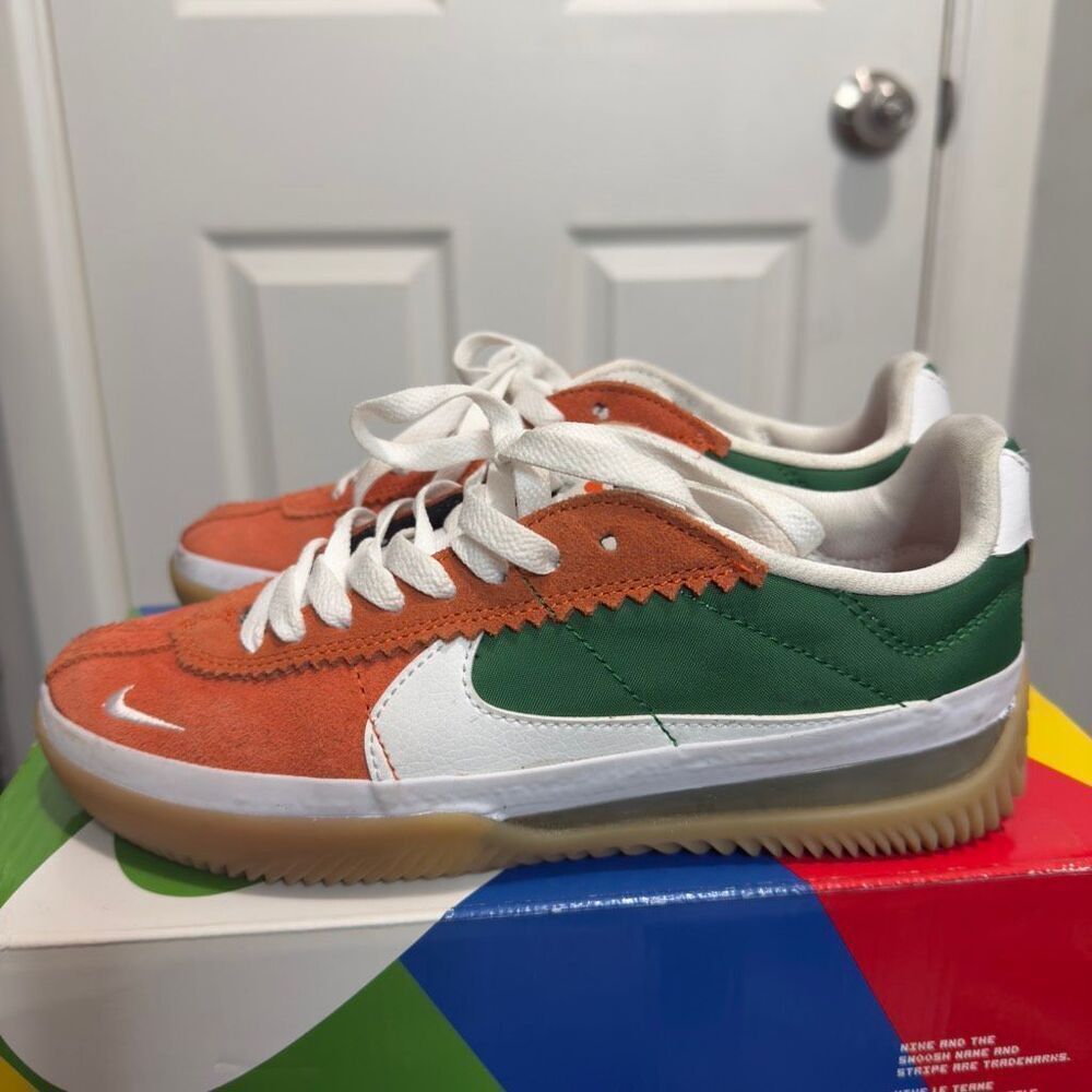 Nike BRSB orange pine green men’s sneaker size US 4